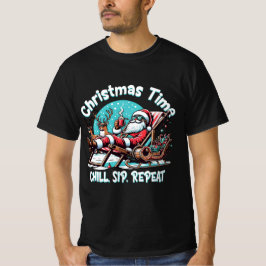 Camiseta Christmas Time Chill – Relaxing Santa Design