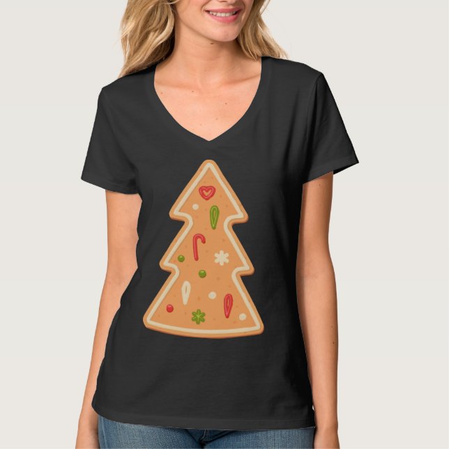 Camiseta Christmas Tree Gingerbread cake Xmas (Frente)