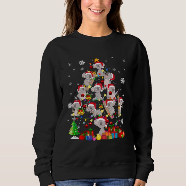 Camiseta Christmas Tree Light Santa Koala Bear Animal (Frente)