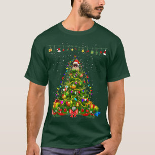 Camiseta Christmas Tree Lights Pug Dog Gift Lover 
