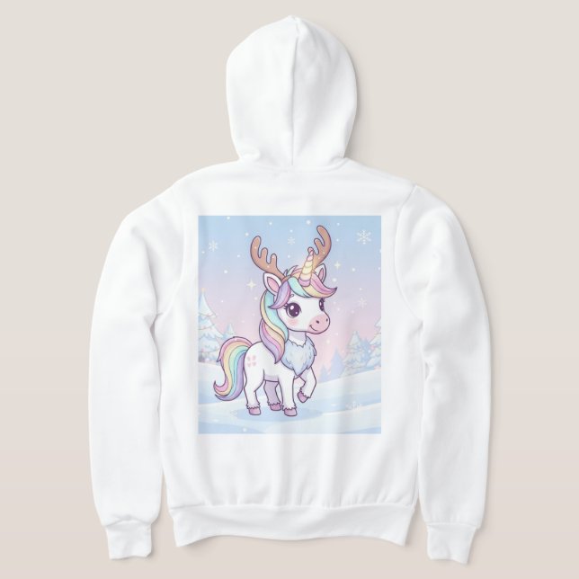 Camiseta Christmas Unicorn Cute Holiday  (Postura das costas)