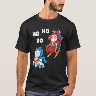 Camiseta Christmas Unicorn Shirt Magical Xmas Santa Claus S
