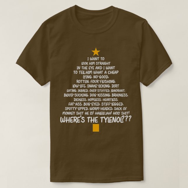 Camiseta Christmas Vacation Rant - Christmas Tree  (Frente do Design)