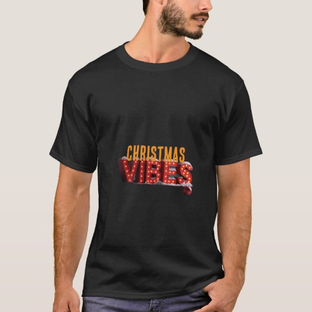 CAMISETA CHRISTMAS VIBES LOADING: PLEASE BE PATIENT (Frente)
