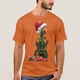 Camiseta Christmas Violin with Santa hat