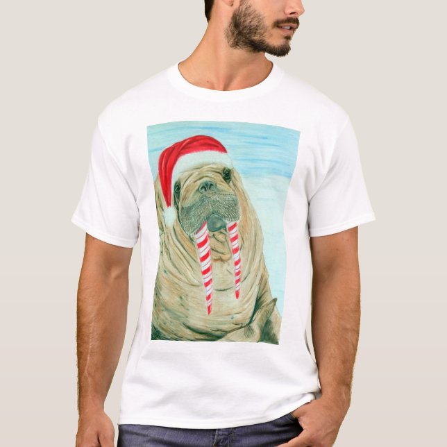 Camiseta Christmas Walrus (Frente)