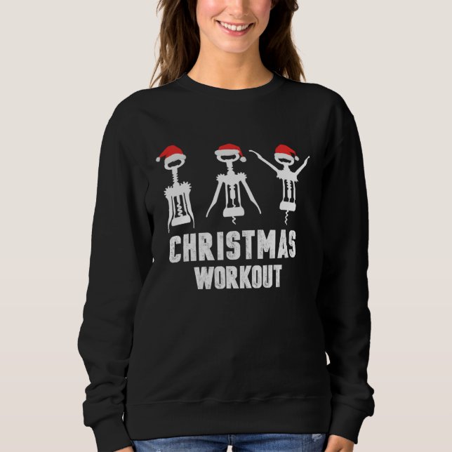 Camiseta Christmas workout  wine (Frente)
