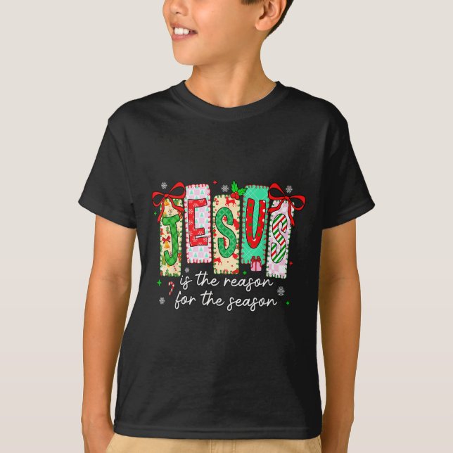 Camiseta Christmas Xmas Jesus Is The Reason For The Season  (Frente)