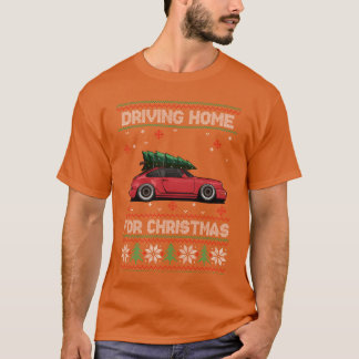 Camiseta Christmasree Oldtimer Car Xmas Ugly Sweater retro
