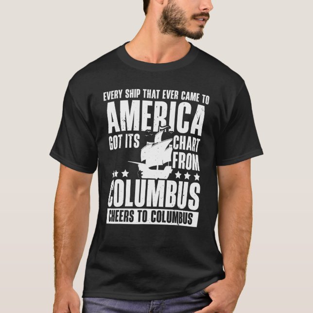 Camiseta Christopher Columbus Italian American Happy Columb (Frente)