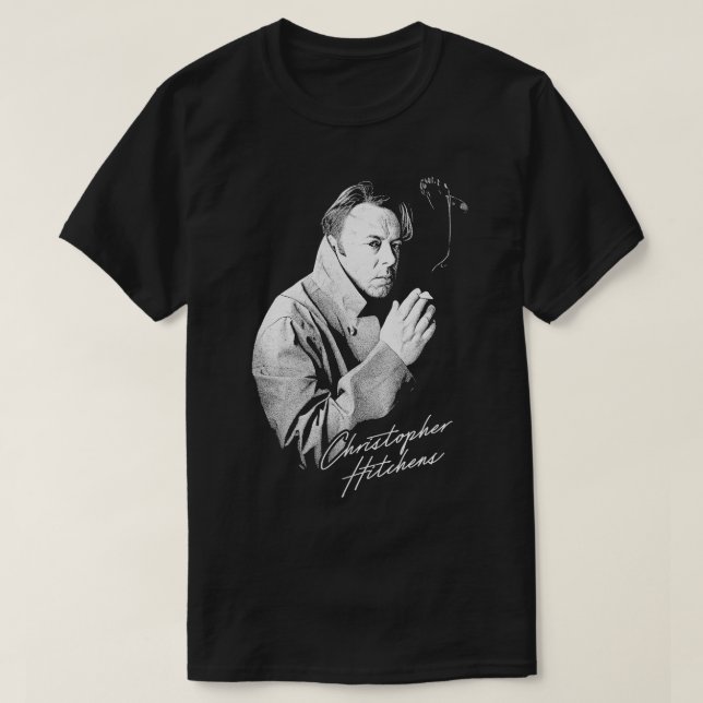 Camiseta Christopher Hitchens Estilo Retro Design do Ventil (Frente do Design)
