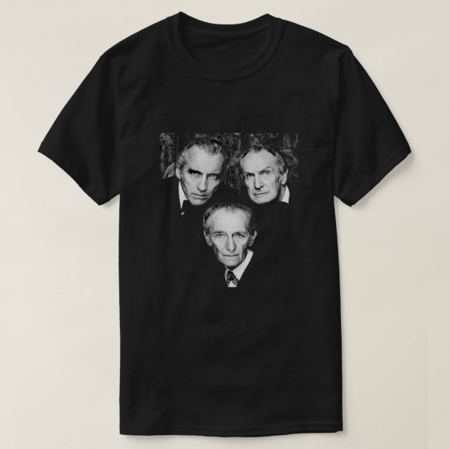 Camiseta Christopher Lee Vincent Price Et Peter Christopher (Frente do Design)