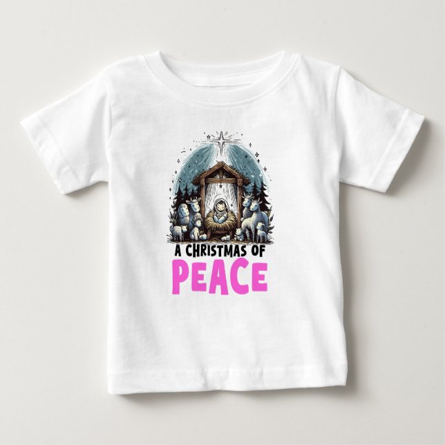Camiseta Christ's Nativity : A Christmas of Peace (Frente)