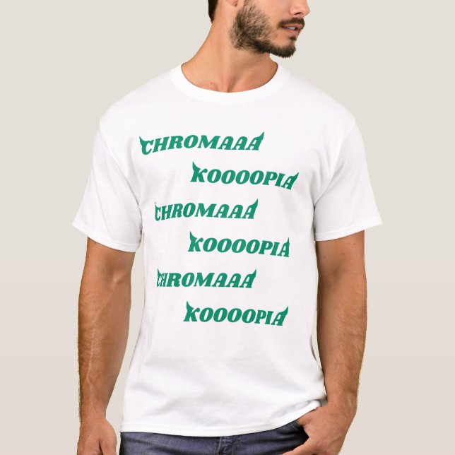 Camiseta Chromakopia Chrooomaaa Kooopia Bold Ecos de S (Frente)