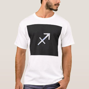 Camiseta Chrome Como Sagitário Sinal Zodiac a Preto