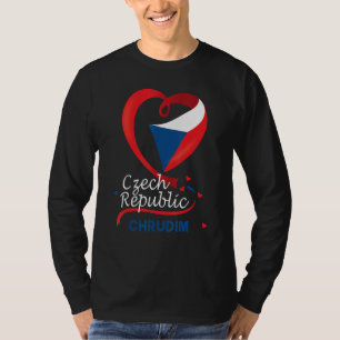 Camiseta Chrudim República Checa Bandeira do Coração Casaco