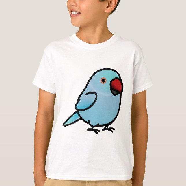 Camiseta Chubby Blue Indian Ringneck Parakeet - Feminino (Frente)