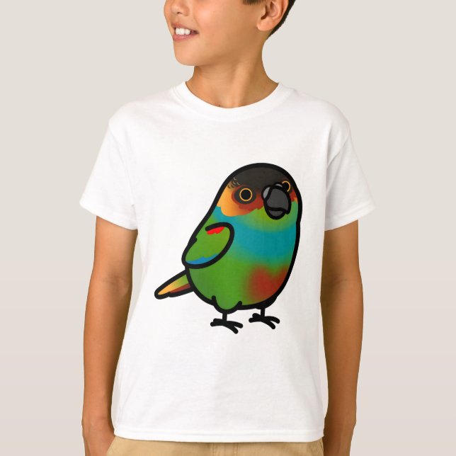 Camiseta Chubby Blue-throated, Conure com marca Ochre (Frente)