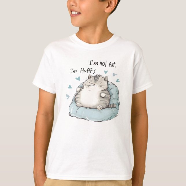 Camiseta Chubby Cat Chill Vibes (Frente)