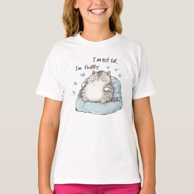 Camiseta Chubby Cat Chill Vibes (Frente)