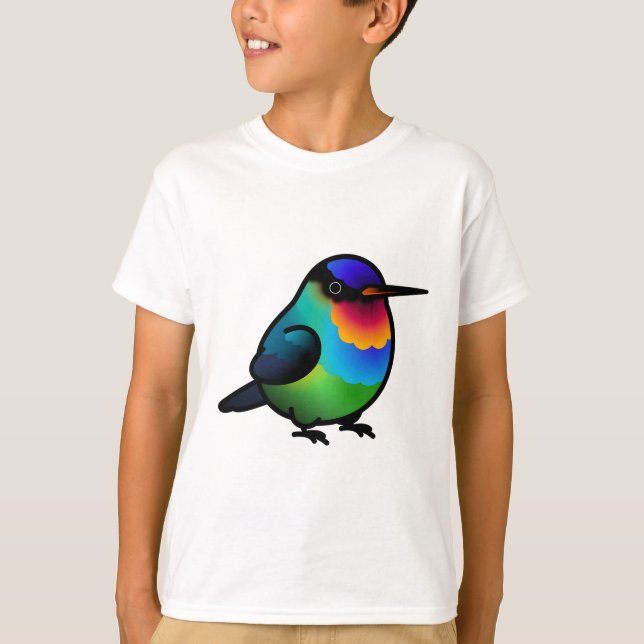 Camiseta Chubby Fiery-throated Hummingbird (Frente)