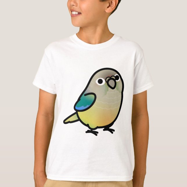 Camiseta Chubby Green Cheek Turquoise Conure (Frente)