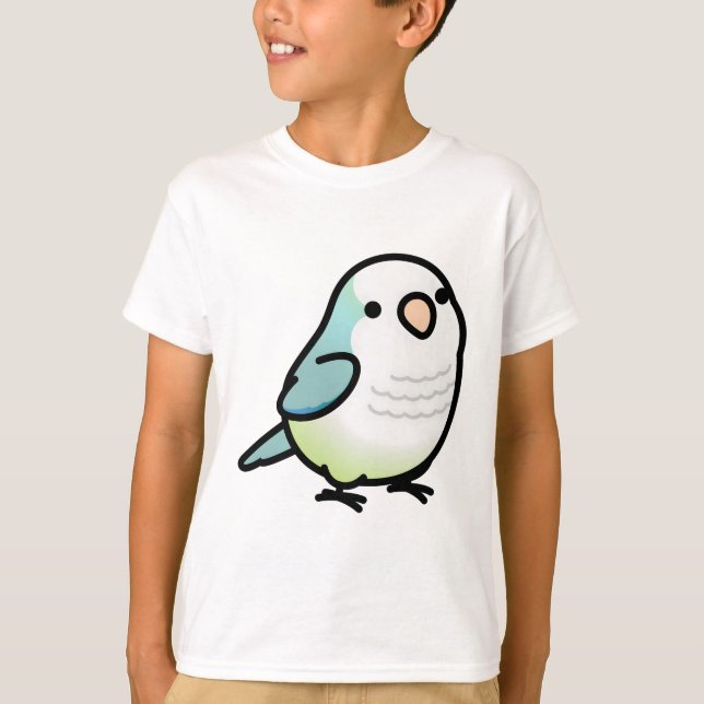 Camiseta Chubby Green Turquoise Quaker Parrot (Frente)