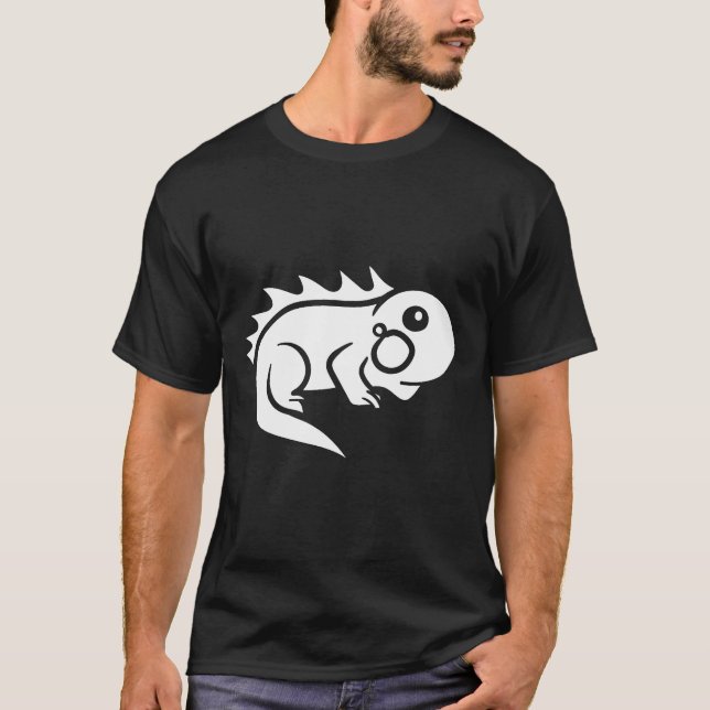 Camiseta Chubby Iguana Herbivorous Lizard Sharp Eye Specie (Frente)