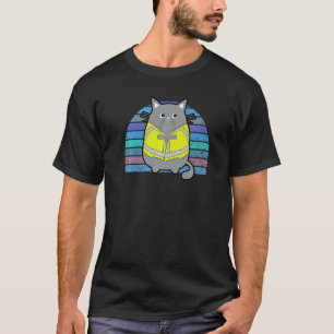 Camiseta Chubby Kitten Gato Vestindo Colete de Segurança Am