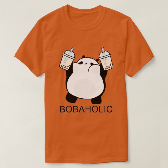 Camiseta Chubby Little Bobaholic Panda ama Boba (Frente do Design)