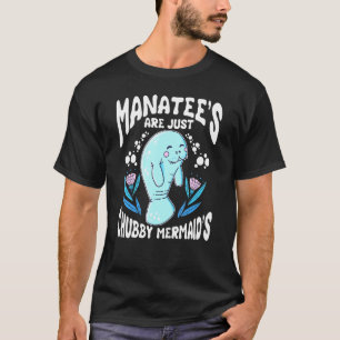 Camiseta Chubby Manatee Sereia Figurume Cute Animal Sea Oce