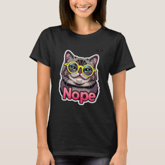 Camiseta Chubby Neon Cat – Nope