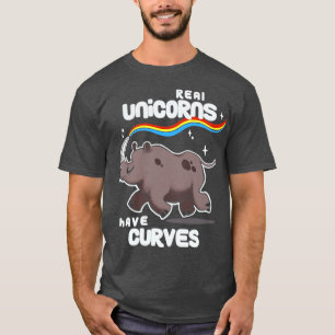 Camiseta Chubby Real Unicorns Engraçado Quote Inspiracional