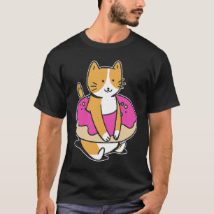Camiseta Chubby Rosquinha De Gato Doce Ovicultura Nadação E