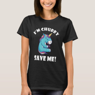 Camiseta Chubby Save Me Animal Rights Rhinocerontes Unicorn