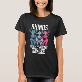 Camiseta Chubby Unicorns Rhino Lover Cute Rhinoceros Women 