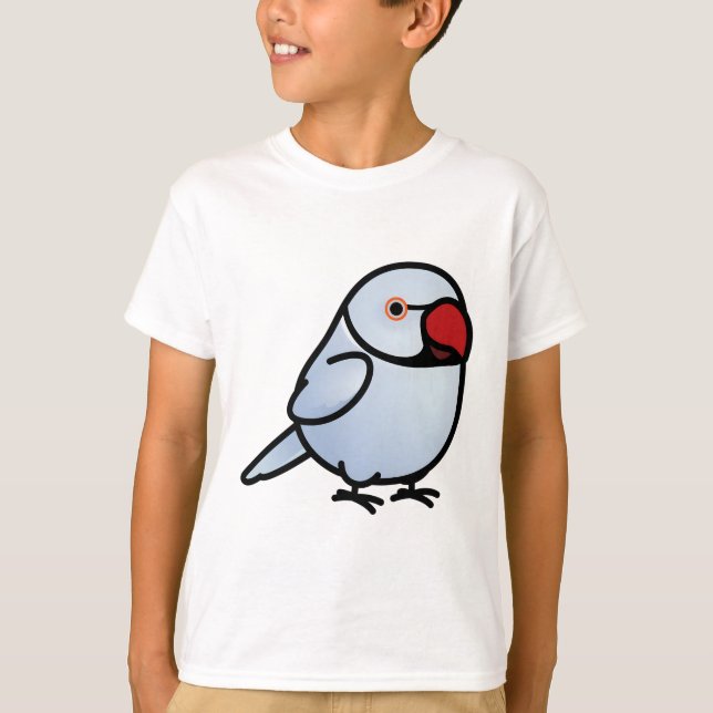 Camiseta Chubby Violet Indian Ringneck Parakeet (Frente)
