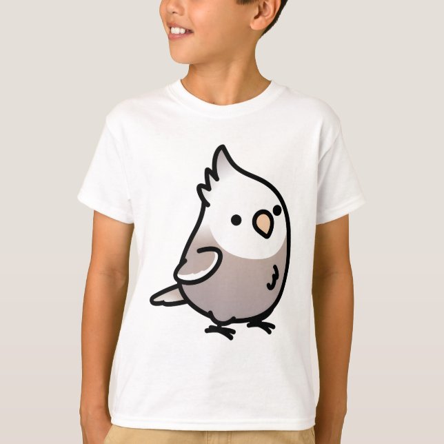 Camiseta Chubby White-Faced Cinnamon Cockatiel (Frente)