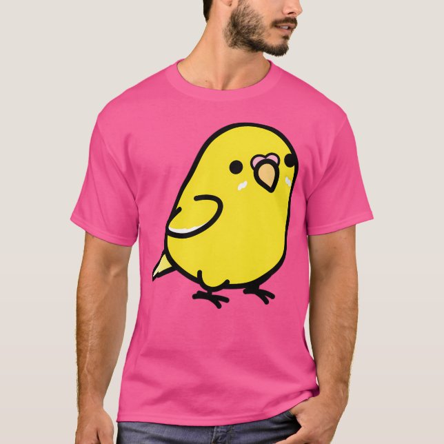 Camiseta Chubby Yellow Lutino Budget Parakeet (Frente)