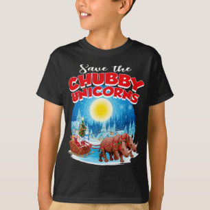 Camiseta Chubies Salvem O Chubby Unicorns Rhino Natal