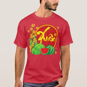 Camiseta Chuc Mung Nam Moi 2023 Lunar Vietnamita Ano Novo C