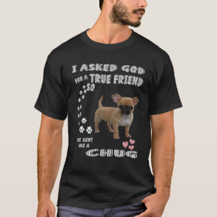 Camiseta Chug Dog Lover, Pai Chihuahua Pug, Pugwawa Mãe, C