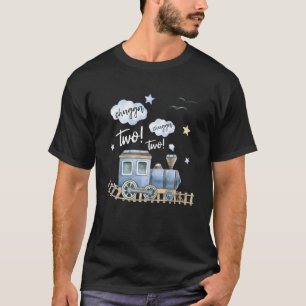 Camiseta Chugga Chugga Dois Dois Aniversário de 2 anos Trem