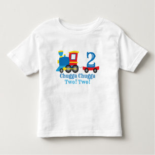 Camiseta Chugga Chugga Dois Dois Comboios Aniversário