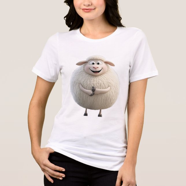 Camiseta Chunky Round Sheep | Gráfico de Cabra do  (Frente)