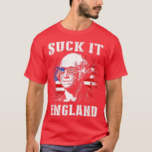 Camiseta Chupa a Inglaterra engraçado 4 de julho Dia Memori