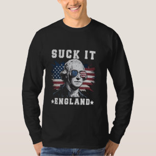Camiseta Chupa Inglaterra Engraçado 4 de Julho George Washi