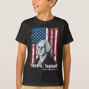 Camiseta Chupa Inglaterra Engraçado 4 de Julho George Washi