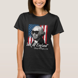 Camiseta Chupa Inglaterra Engraçado George Washington Bande