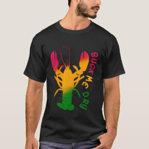 Camiseta Chupa-me Peixe-lama Seco Retro Mens Mardi Gras